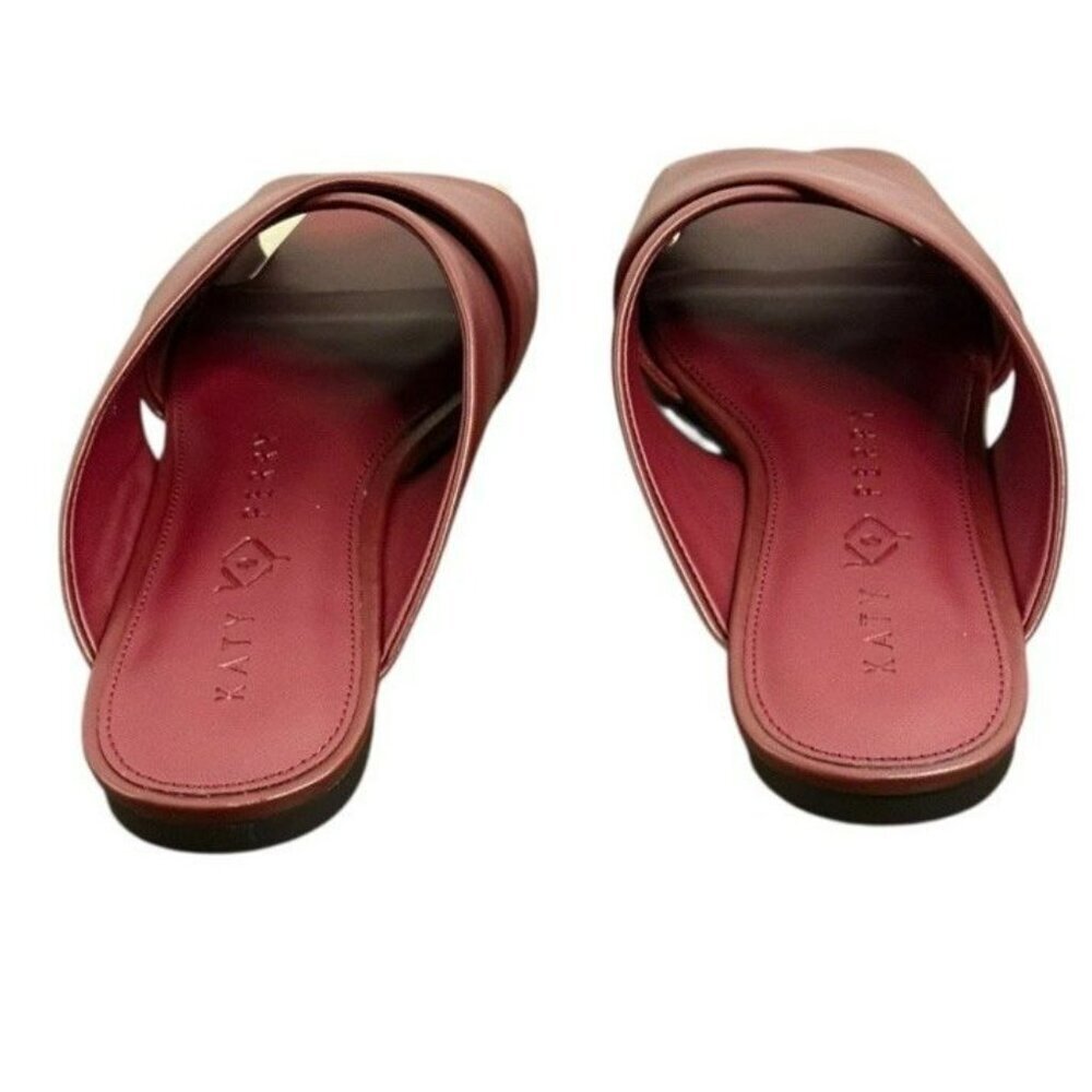 Katy Perry The Checked In Slide Sandal Softy Nappa Cranberry 8.5 NIB - Picture 5 of 7